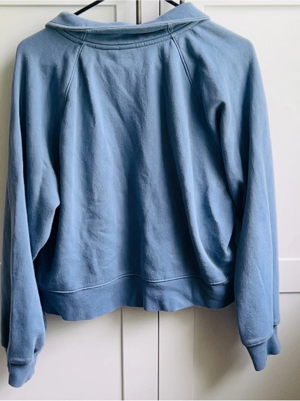 GAP Dusty Blue Half-Zip Cowl Sweatshirt - Picture 3 of 8